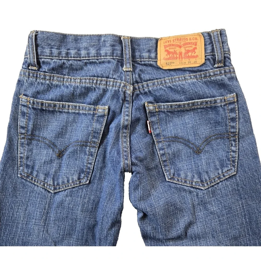 LEVI'S 527 Girl's Bootcut Denim Jeans 100% Cotton 24